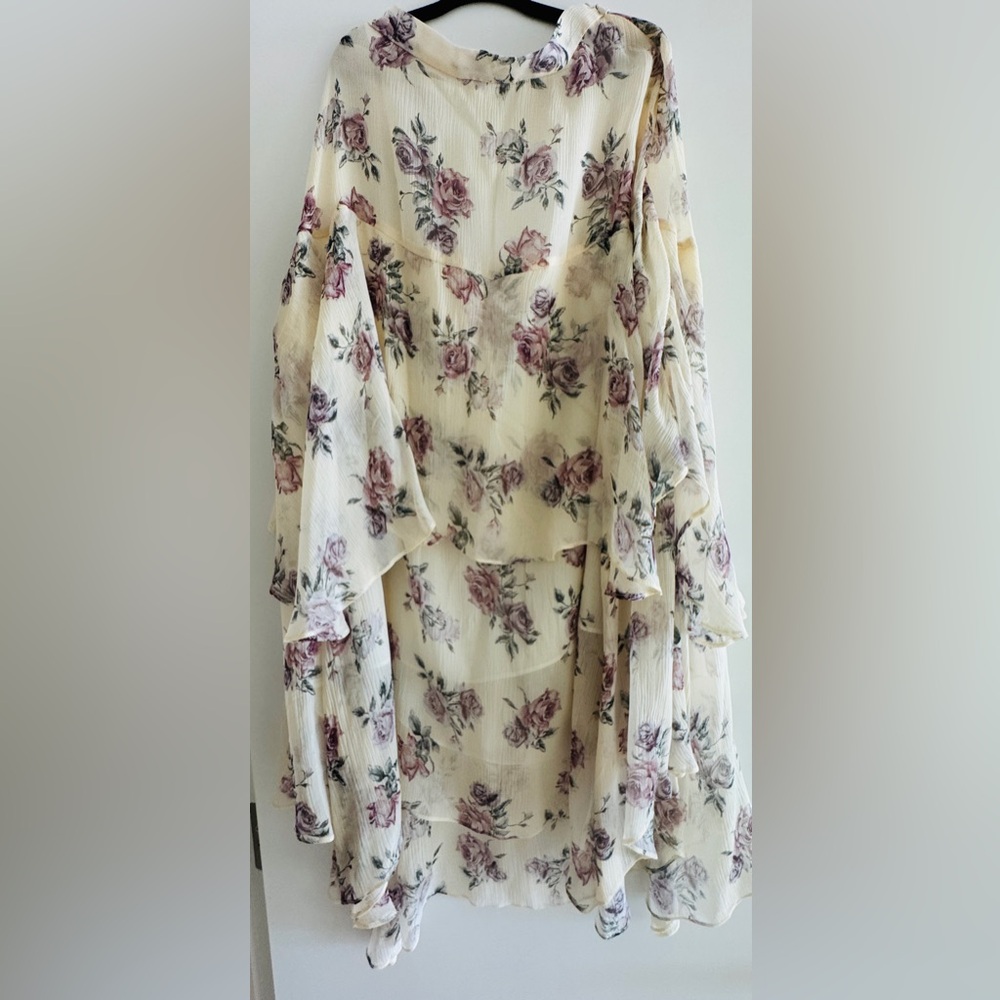 LoveShackFancy Cream Floral skirt